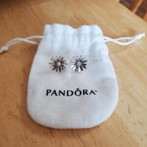 Pandora Silver Daisy Stud Earrings
